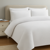 Waffle Quilt Cover Set with Pillowcases – Soft Cotton Blend in White