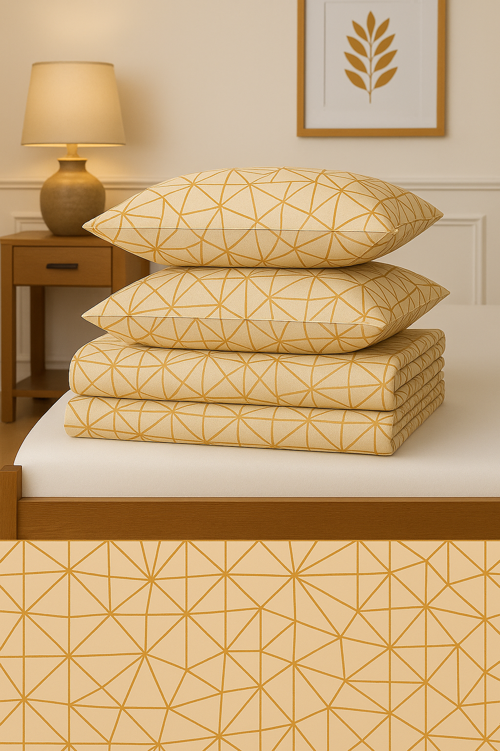 Beige Ario - 150TC Cotton Flat Sheet – Breathable Luxury – Orchid Thread