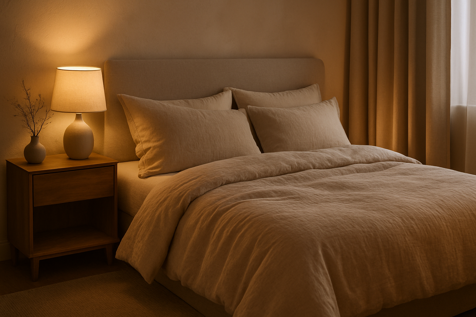 Orchid Thread's premium bedsheets displayed in a modern bedroom setting