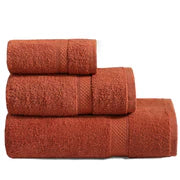 Mustard Cotton Terry Towel Set – Face, Hand & Bath Towels Displayed
