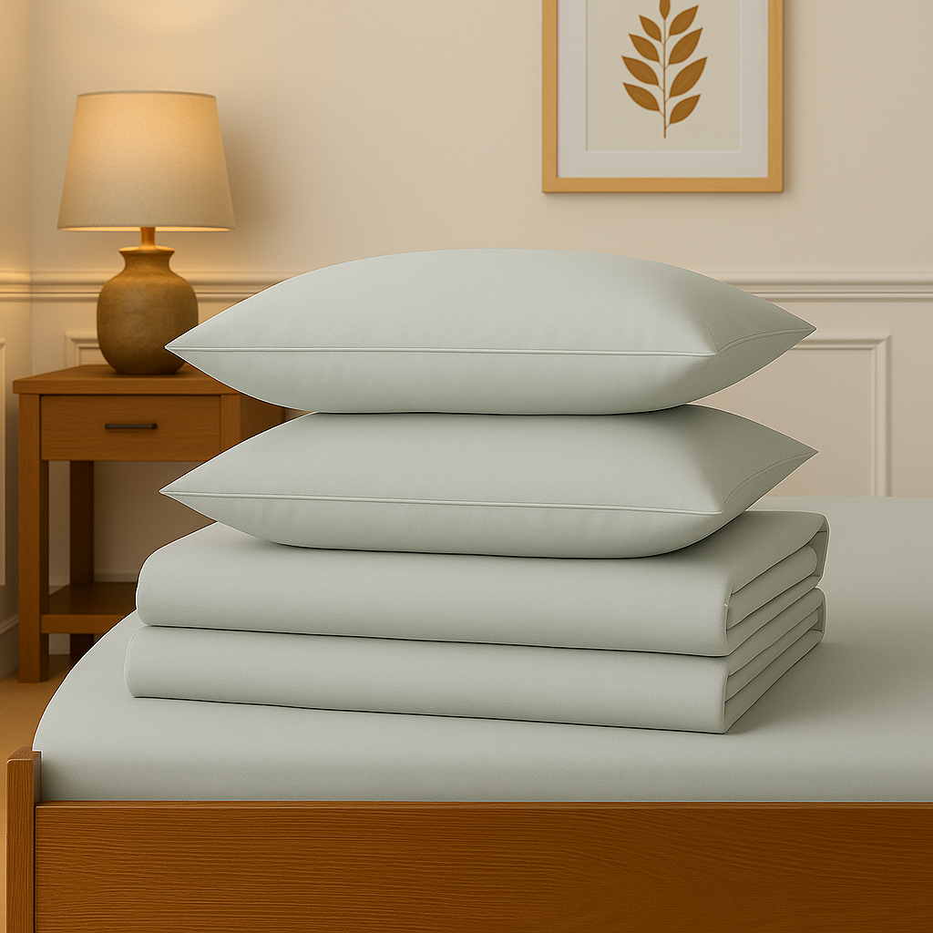 Sage - 150TC Cotton Flat Sheet – Breathable Luxury – Orchid Thread