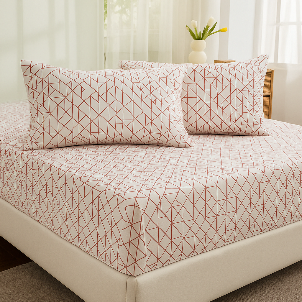 white crimson orchid thread bedsheet. Best bedsheet in UK and USA